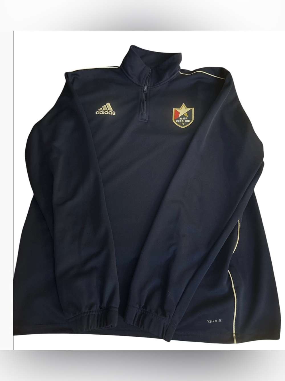 NC ⚽️ adidas Men’s Navy Half-Zip Pullover Sz M